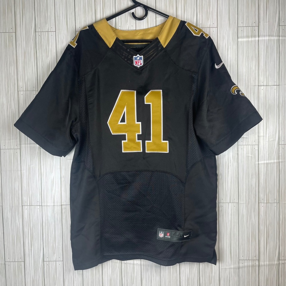 Nike Alvin Kamara New Orleans Saints Jersey Black Gold NFL Men Size 44 Large